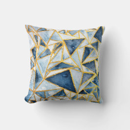 Navy and Gold Geometric Pattern Kussen