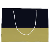 Navy and Gold Gift Bag - Groot, glanzend Groot Cadeauzakje (Achterkant)