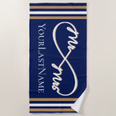 Navy and Gold Infinity Stripes & Mrs. Strandlaken (Voorkant)