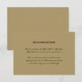 Navy and Gold Masquerade Wedding-kaart Informatiekaartje (Voorkant / Achterkant)