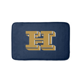 Navy and Gold School Pride Color Style Monogram Badmat