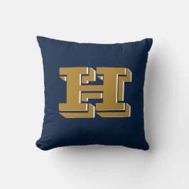 Navy and Gold School Pride Color Style Monogram Kussen