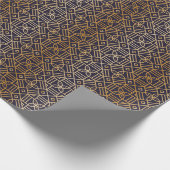 Navy and Gold Square Manadala Cadeaupapier (Hoek)