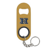 Navy and Gold Stainless Keychain Bottle Opener Mini Flessenopener (Achterkant)