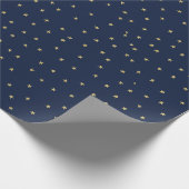 Navy and Gold Stars Cadeaupapier (Hoek)