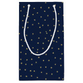 Navy and Gold Stars Klein Cadeauzakje (Achterkant)