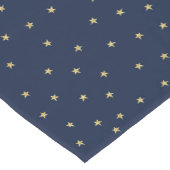 Navy and Gold Stars Korte Tafelloper (Hoek)