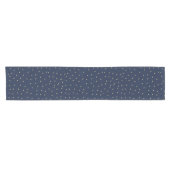 Navy and Gold Stars Korte Tafelloper (Horizontaal)