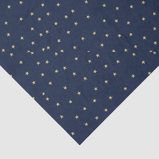 Navy and Gold Stars Tissuepapier (Detail)