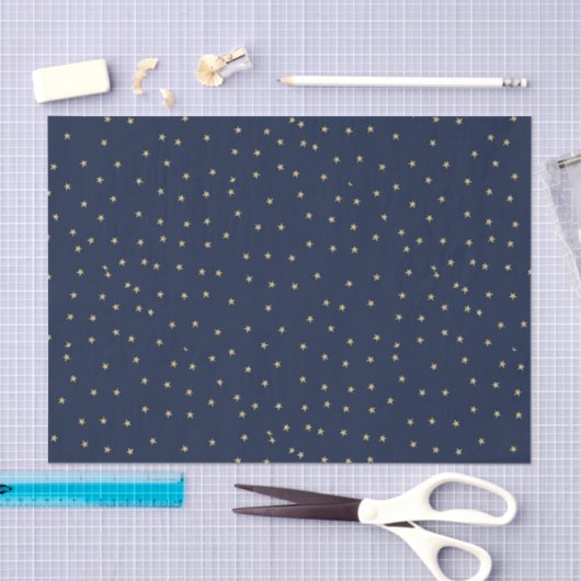 Navy and Gold Stars Tissuepapier (Craft)