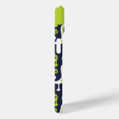 Navy and Green Ikat Paisley Monogram Case-Mate iPhone Case (Achterkant / Rechts)