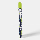 Navy and Green Ikat Paisley Monogram Case-Mate iPhone Case (Achterkant / Links)