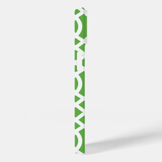 Navy and Green Trellis Monogram Case-Mate iPhone Case (Achterkant / Rechts)