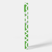 Navy and Green Trellis Monogram Case-Mate iPhone Case (Achterkant / Links)