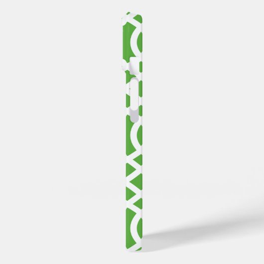 Navy and Green Trellis Monogram Case-Mate iPhone Case (Achterkant / Links)