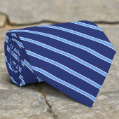 Navy And Light Bule Stripes Luxury Groomsmen Stropdas