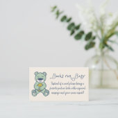 Navy and Mint Doodle Teddy Bear Book Request Informatiekaartje (Staand voorkant)