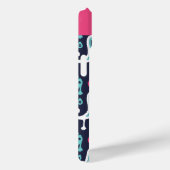 Navy and Pink Ikat Paisley Monogram Case-Mate iPhone Case (Achterkant / Rechts)