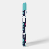 Navy and Pink Ikat Paisley Monogram Case-Mate iPhone Case (Achterkant / Rechts)