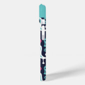 Navy and Pink Ikat Paisley Monogram Case-Mate iPhone Case (Achterkant / Links)