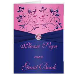 Navy and Pink Table Card
