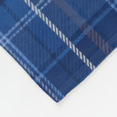 Navy and Royal Blue Plaid Pattern Fleece Deken (Hoek)