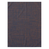 Navy and Rust Thread Pattern Tafelkleed (Voorkant)