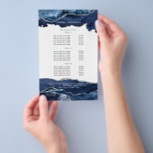 Navy and Silver Agate Precious Stone Corporate Flyer (Hand)