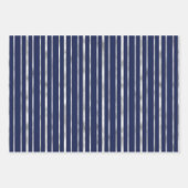Navy and Silver Geometric Patterns Elegant Inpakpapier Vel (Voorkant 3)