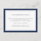 Navy and White Border Hotel Accommodations Kaart (Voorkant)