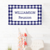 Navy and White Buffalo Check Reunion Party Spandoek (Insitu)