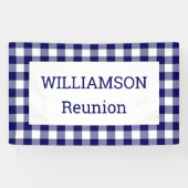 Navy and White Buffalo Check Reunion Party Spandoek (Horizontaal)