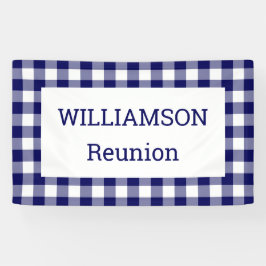 Navy and White Buffalo Check Reunion Party Spandoek