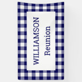 Navy and White Buffalo Check Reunion Party Spandoek (Verticaal)