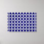 Navy and White Diamond Pattern Canvas Afdruk (Voorkant)