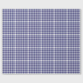 Navy and White Gingham Pattern Cadeaupapier (Vlak)