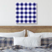 Navy and White Gingham Pattern Canvas Afdruk (Insitu (Slaapkamer))