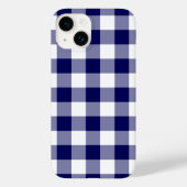 Navy and White Gingham Pattern Case-Mate iPhone Case (Achterkant)