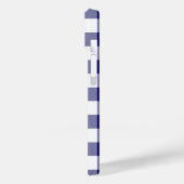 Navy and White Gingham Pattern Case-Mate iPhone Case (Achterkant / Links)