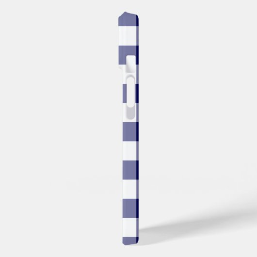 Navy and White Gingham Pattern Case-Mate iPhone Case (Achterkant / Links)