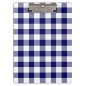 Navy and White Gingham Pattern Klembord (Voorkant)