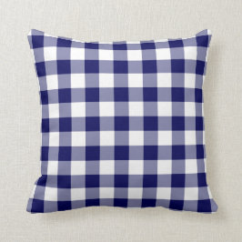 Navy and White Gingham Pattern Kussen