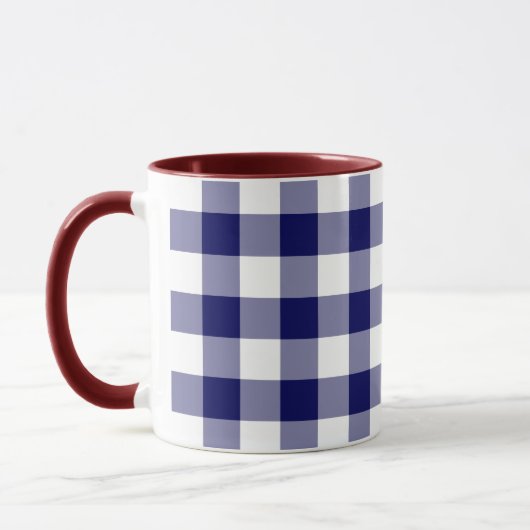 Navy and White Gingham Pattern Mok (Links)