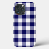 Navy and White Gingham Pset Case-Mate iPhone Case (Achterkant)