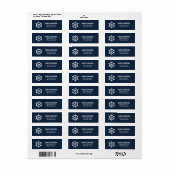 Navy and White Helm Nautical Return Address Label (Full Sheet)