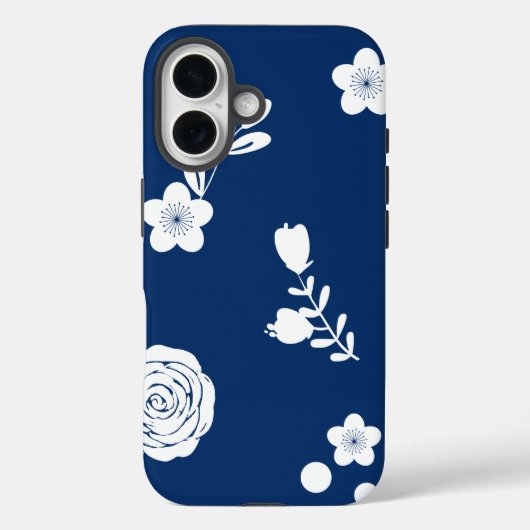 navy and white iphone case (Achterkant)