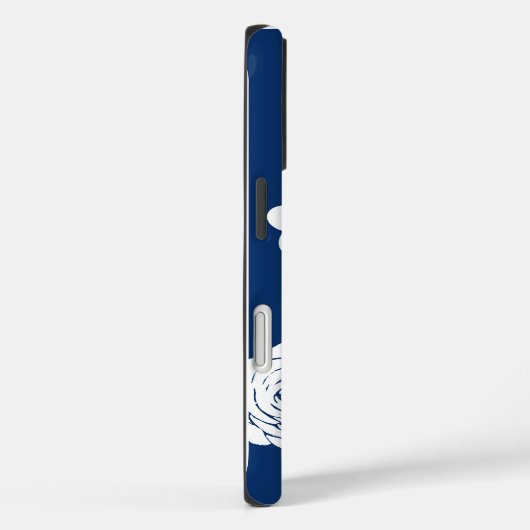 navy and white iphone case (Achterkant / Rechts)