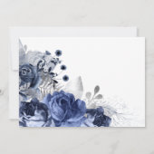 Navy and White met Silver Wedding Save the Date (Achterkant)