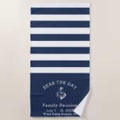 Navy and White - Ontwerp je eigen strandlaken (Voorkant)