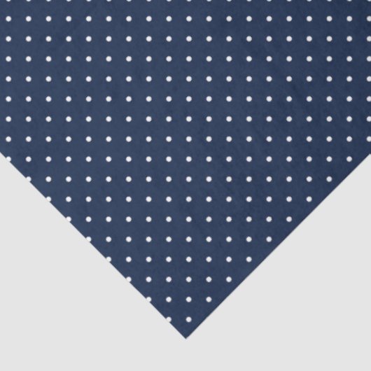 Navy and White Polka Dot Tissue Paper Tissuepapier (Detail)